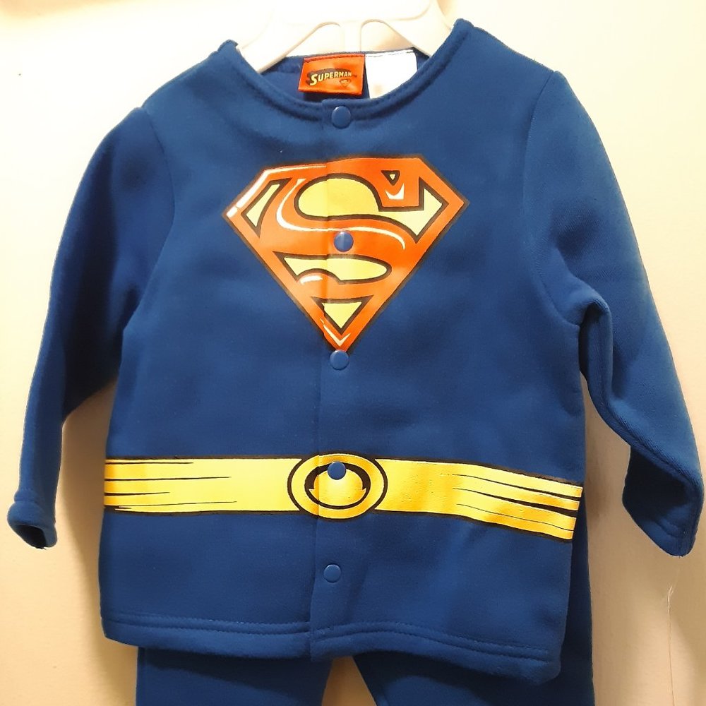 2pc boys 3/6 month Superman fleece set